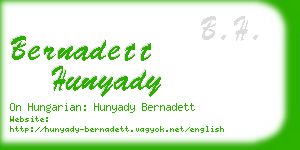 bernadett hunyady business card